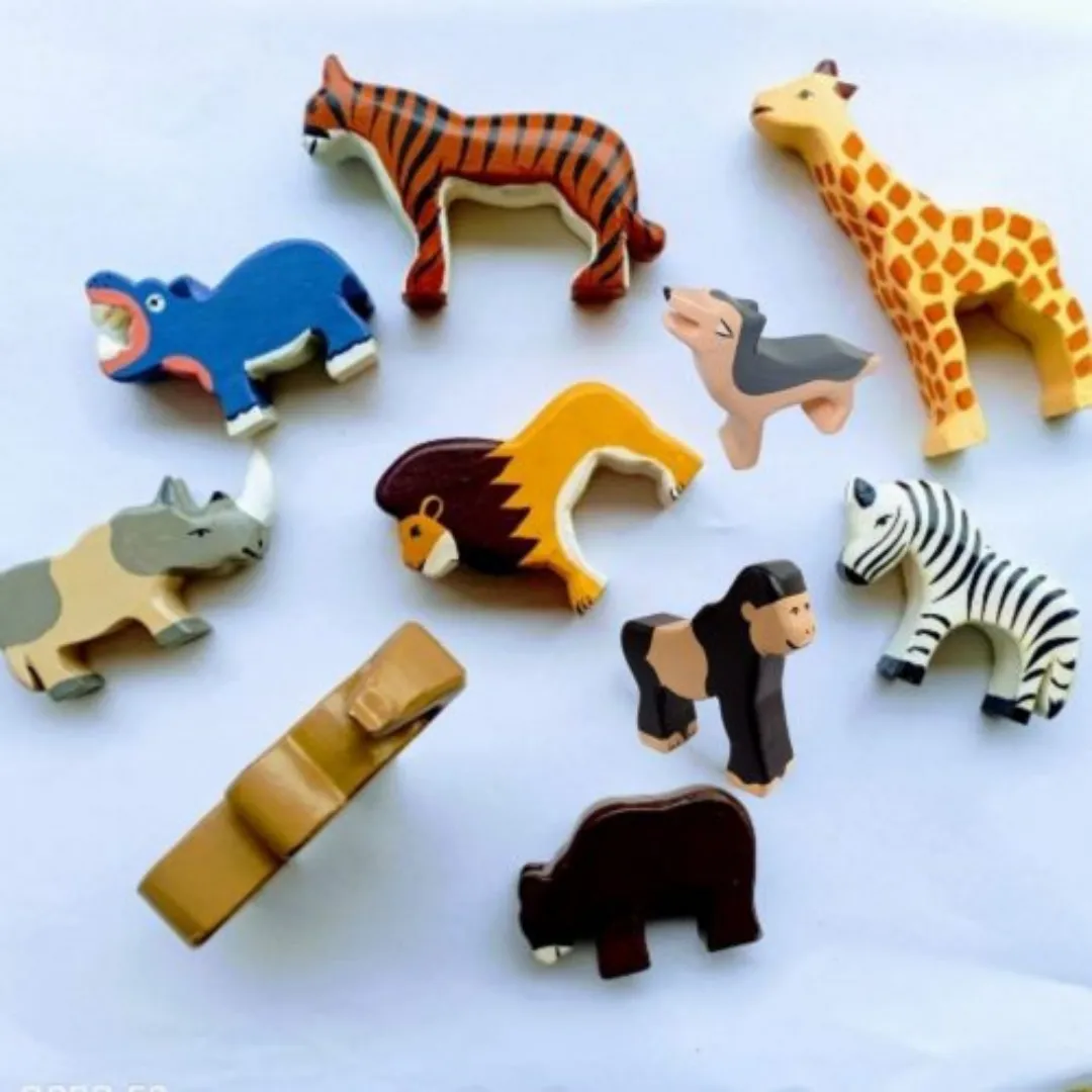 Wooden Wild Animals (Set of 10)